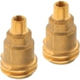 thumbnail image 1 of 5042 Male QCC1 Trapezoidal Nut Propane Gas Connector Adapter 2 Pieces Brass, 1 of 4