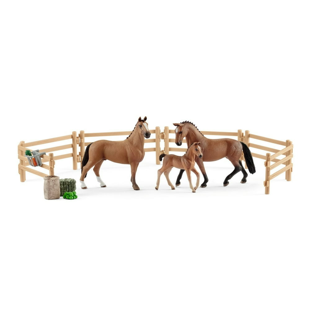Schleich, Horse Club, Hannoverian Family Toy Figurine and Playset