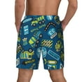thumbnail image 4 of Balery Machinery Road Construction Mens Swim Trunks Swim Shorts for Men Quick Dry Inseam Beach Shorts with Compression Liner Pocket-Medium, 4 of 9