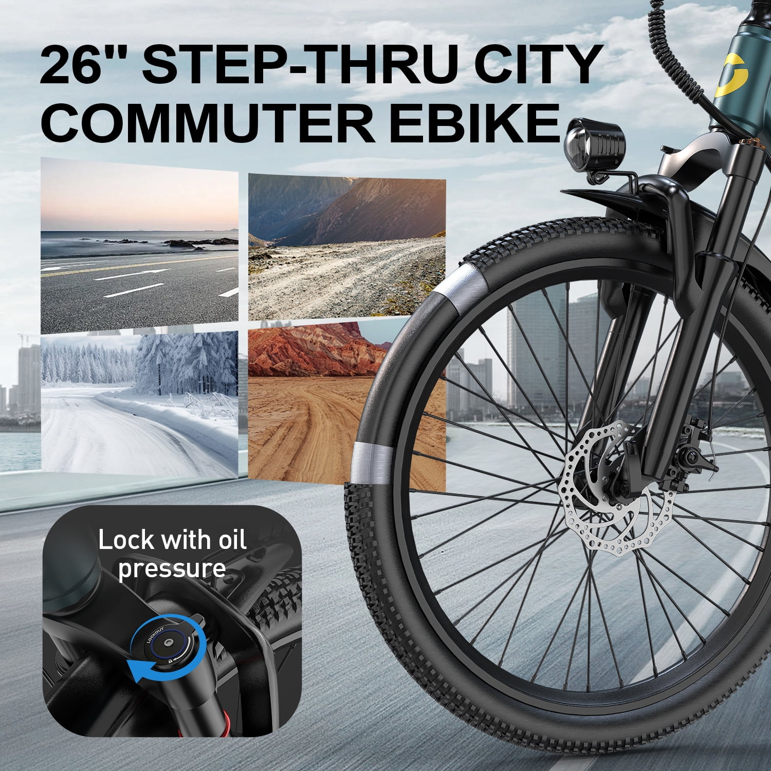 Unibike 24'' Electric Bike, 400W Ebike for Adults, 35 Miles 25MPH Electric Bicycle with 36V 13Ah Battery, 21 Speed