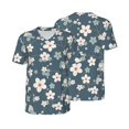 thumbnail image 3 of Daiia Blue Flower Mens Baseball Jersey Button Down Shirts Short Sleeve Sports Uniforms-Medium, 3 of 9