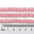 thumbnail image 5 of Baking Painted Imitation Jade Glass Bead Strands Faceted Rondelle Pink 8x6mm Hole: 1mm about 63~65pcs/strand 39~40cm, 5 of 5