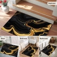 thumbnail image 6 of Black Gold Front Door Rugs 2x3 ft Marble Luxury Abstract Abstract Fluid Texture Small Rug for Entryway Non Slip Washable Bathroom Door Mat Absorbent Floor Mat for Indoor Entrance, 6 of 9