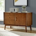 thumbnail image 6 of Bowery Hill Mid-Century Wood Media Console Table in Mahogany, 6 of 11
