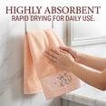 thumbnail image 4 of REGALWOVEN Floral Embroidered Hand Towels for Bathroom, 29" x 13" Soft Absorbent Flower Decorative Hand Towel Set Pink 2pk, 4 of 7