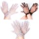 thumbnail image 1 of 3 pares de guantes de encaje, guantes de malla de lunares, elegantes guantes de encaje para fiesta de té, guantes cortos de boda Vintage para disfraz de mujer JM, 1 of 5