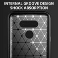 thumbnail image 3 of Nakedcellphone [NAVY BLUE CARBON FIBER] Flexible TPU Slim Phone Case Cover [Anti-Shock, Anti-Fingerprint] for Cricket LG Harmony 4, LG Premier Pro Plus (L455DL), 3 of 6