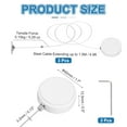 thumbnail image 2 of Uxcell Cable de control remoto retráctil de 4.9ft (1.5M) 5.29oz, 3PCS Lazo de seguridad para control remoto con bloqueo ajustable y tapa de hierro redonda para TV Tablets Showroom, Blanco, 2 of 7