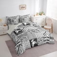thumbnail image 3 of Homewish Dirt Bike Teens Bedding Comforter Set 7 Pieces, Motorcycle Extreme Sports Full Bedding Set, Grey Fashion Abstract Reversible Fitted Sheet Flat Sheet, Microfiber Bedroom Decor, 3 of 7