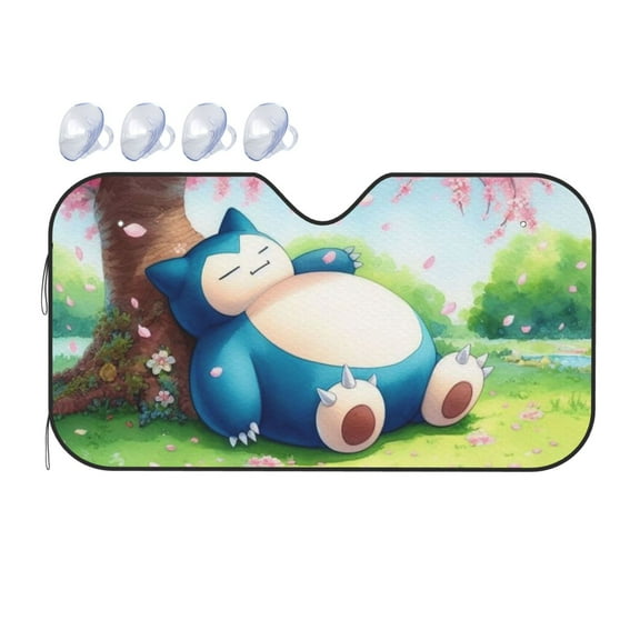 Snorlax Car Windshield Sun Shade Sunshade for Car Window Car Sun Shade Windshield for Front Window Summer Sunshade for Car Window Shades S