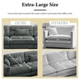thumbnail image 5 of 166" Grey Modular Sectional Sofa, 4 Seater Large Sectional Couches for Living Room, Velvet Fabric Oversized Fluffy Cloud Couch with Ottoman, Deep Seat Home Sofas Set, Sofá Moderno, L Shaped, 5 of 9