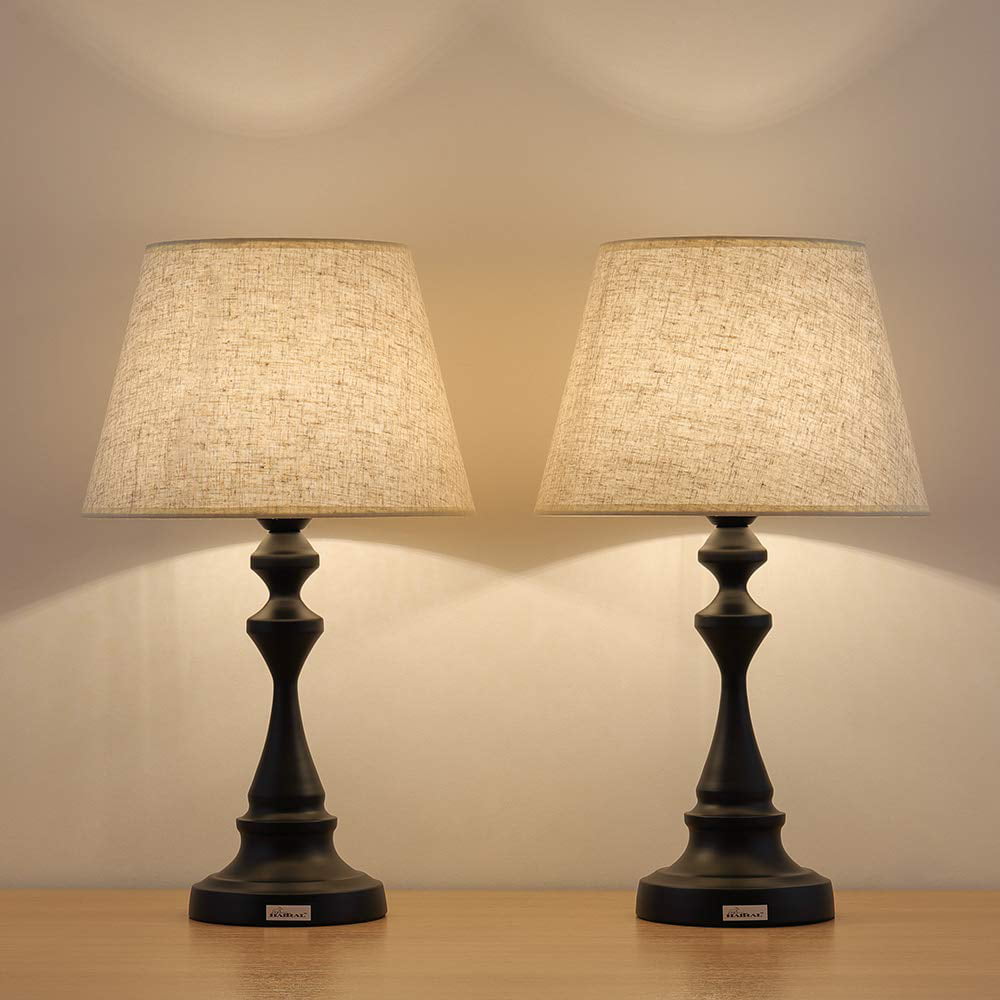Contemporary Modern Bed Lamp Vintage Accent Lamp Set Of 2