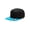 BLACK/ TEAL, variant on Adult Unisex 6-Panel Structured Flat Visor Classic Snapback