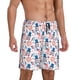 thumbnail image 2 of Balery American Gnomes Pantalones cortos de pijama de punto de algodón para hombre con cinturilla y bolsillos-X-Large, 2 of 6