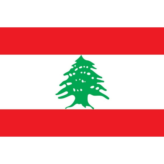 Lebanon Flag Decal Sticker - 6 inches wide