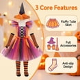thumbnail image 6 of LIIPEE Girls Halloween Costumes Kids Dresses With Accessories Witch Fancy Dress Up Clothes 5 Piece,7-8 Years, 6 of 9