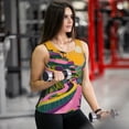 thumbnail image 6 of KLL Retro Futuristic Landscape Print Womens Tank Top Sleeveless Workout Tops Athletic Running Shirts Yoga Gym Clothes-Large, 6 of 7