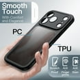 thumbnail image 3 of JETech Matte Case for iPhone 17 Pro 6.3-Inch, Shockproof Military Grade Drop Protection, Full Camera Lens Protection, Frosted Translucent Back Minimalist Phone Cover (Black), 3 of 5