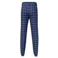 thumbnail image 4 of sususu Mens Sweat Pants,Mens Fashion Casual Loose Fit Plaid Design Zipper Detail Trousers Large Size Comfortable Straight Leg Leisure Wear for Daily Outfits and Relaxed Style - Blue, 4 of 5