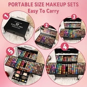 190 Colors Cosmetic Makeup Kits,Professional Makeup Sets for Women Full Kit,All in One Makeup Gift Set for Women Girls,Include Eyeshadow/Facial Blusher/Eyeliner Pencil/Mirror