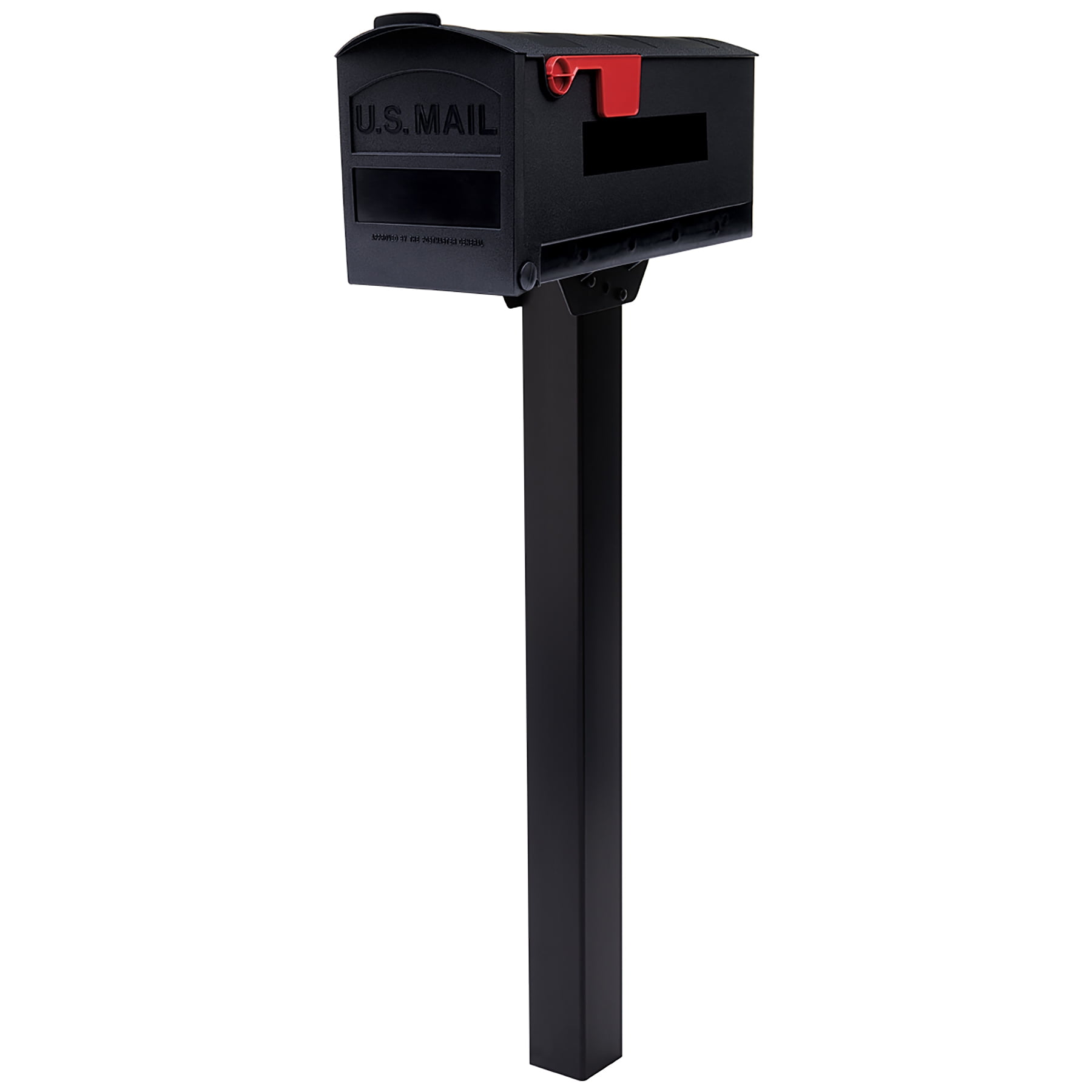 Gibraltar Mailboxes Patriot Plastic, Mailbox Post, Black, GMB115B