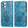 thumbnail image 1 of Funda tipo cartera con girasoles grabados para iPhone 11 Pro Max: elegante, multifuncional y con protección total., 1 of 5