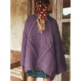 thumbnail image 4 of Womens Open Front Chunky Cardigan Cable Knit Oversized Cardigan Sweaters, 4 of 4