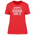 thumbnail image 1 of Leadership Is Not A Title Tee Women's -Image by Shutterstock, 1 of 2