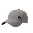 thumbnail image 2 of LiuXxxx Unisex Breathable Baseball Cap With Heart Embroidery Classic Visor Mesh Sun Comfort Everyday Adjustable Casual Dad Hat For Outdoor Activities GY1, 2 of 3