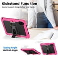 thumbnail image 5 of XYX for Xiaomi Redmi Pad 2 Case 11 inch, 3in1 Heavy Duty Shockproof Tablet Cover with Stand, Shoulder Strap, Rose, 5 of 7