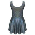 thumbnail image 2 of Alvivi Kids Girls Shimmer Metallic Ballet Dance Dress Summer Sleeveless Pleated Sundress Black 5-6, 2 of 6