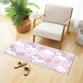 thumbnail image 4 of SKYSONIC Cute Unicorn Soft Runner Rug Washable Non-Slip Room Rug Hallway Rug Runner for Entryway,Hallway,Bathroom,and Kitchen,39x20In, 4 of 7
