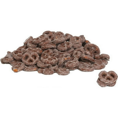 Chocolate Coated Pretzels - T.R. Toppers P232-100 10# Box Micro Mini Pretzels Milk Chocolate Coated