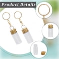 thumbnail image 4 of 1 Box 10Pcs Glass Bottle Keychains Mini Bottles Keychain Bulk Wishing Empty Jars with Cork Lids and Golden Iron Clasps Alloy Key Ring Chains, 4 of 7