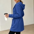 thumbnail image 6 of Jackets for Women Hooded Long Sleeve Thermal Quick-Dry Hoodies Drawstring Waist Regular Fit Functional Side Pockets for Work Casual Weekend Outing | TruBelle,Blue L, 6 of 7