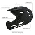 thumbnail image 3 of Full Face Bike Helmet Adult Cycling Helmet with Detachable Chin, 3 of 8