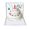 thumbnail image 1 of Details about 3D Card Happy Birthay Greetingyouth Gift Happy New Creative Greeting Card Setblank Card Note Card Folded Card Decorative Card Stationery Card Paper Card Handmade Card Writing Card, 1 of 4