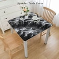 thumbnail image 2 of Square Tablecloth , Washable Fabric Table Cloth for Indoor Outdoor Use, Texture Print Oil-Proof Table Cover, Reusable Tablecloths, 2 of 7