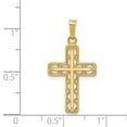 thumbnail image 2 of 14k Yellow Gold Polished Filigree Cross Pendant, 2 of 3