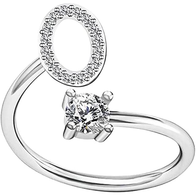 Letter Open Ring Adjustable Women Rings ,Adjustable Fashion Premium Letter Ring Suitable For Girlfriend And Wife O