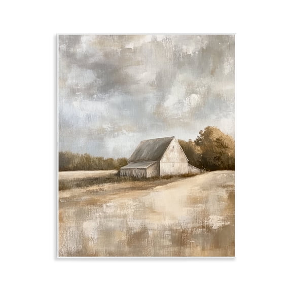 Stupell Industries Cloudy Farm Landscape Landscape & Nature Painting Unframed Art Print Wall Art, 11 x 14