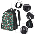 thumbnail image 2 of Balery Santa Hat Joy Green Festive Mochila para hombre y mujer - Tela Oxford 600D resistente - Gran capacidad, resistente al agua, ideal para la escuela, viajes y senderismo, 2 of 6