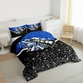 thumbnail image 3 of Manfei Bling Crystal Glitter 3-Piece Full Size Comforter Sets for Female Girls,Girly Dreamy Dance Bedding Comforter Set,Cheer Team Lightweight Bedding Sets,Ultra Soft Home Decor,Reversible, 3 of 8