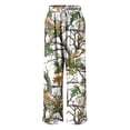 thumbnail image 4 of zaveiop Women's Y2K Camo Maple Leaf Print Sweatpants Baggy Hip Pop Elastic Waist Long Pants Streetwear (Light Gray, L), 4 of 9