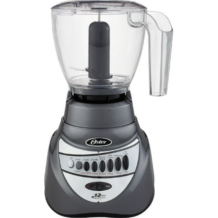 Oster 2-in-1 System 700 Watt 12 Speed 6 Cup Blender in Gray with Food Chopper