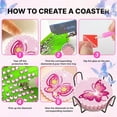 thumbnail image 4 of Sinkoo 8 Pcs Diamond Art Painting Coasters Kits with Holder, Pink Butterfly Diamond Art Coasters, DIY Diamond Crafts, Diamond Dot Kits for Adults Beginners, 4 of 5