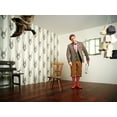 thumbnail image 2 of Lars Contzen Martrics, Modern Graphical Flock White Wallpaper Roll, 2 of 3