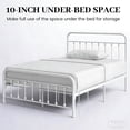 thumbnail image 5 of Heavy Duty Metal  Queen Bed Frame White, Noise-Free Platform Bed Frame, No Box Spring Needed, Easy Assembly with Underbed Storage, 5 of 8