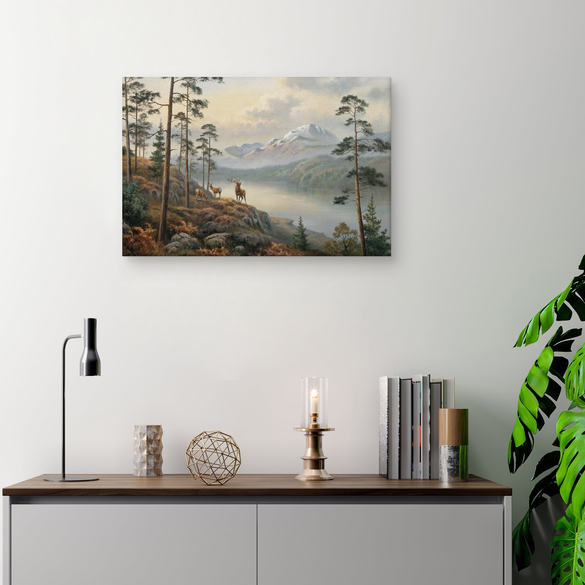 Call of the Wild by Wendy Reeves Deer in the Forest Canvas Art