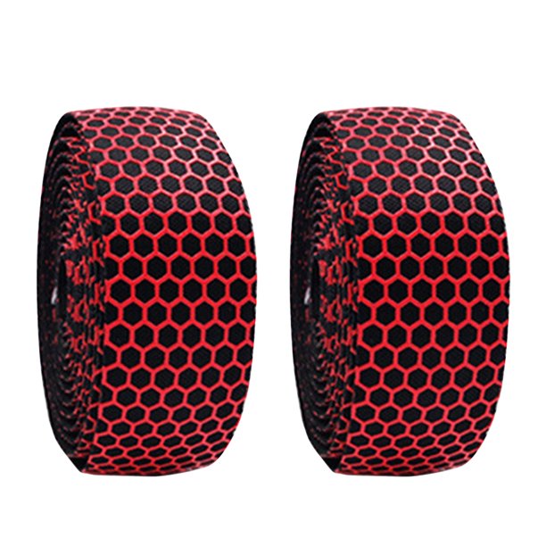 Manillar de bicicleta 2x correa de panal para carretera empuñaduras de barra de bicicleta cinta adhesiva roja JShteea Accesorios para bicicletas